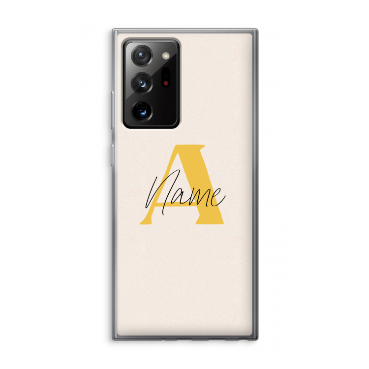 Amber Script: Samsung Galaxy Note 20 Ultra / Note 20 Ultra 5G Transparant Hoesje