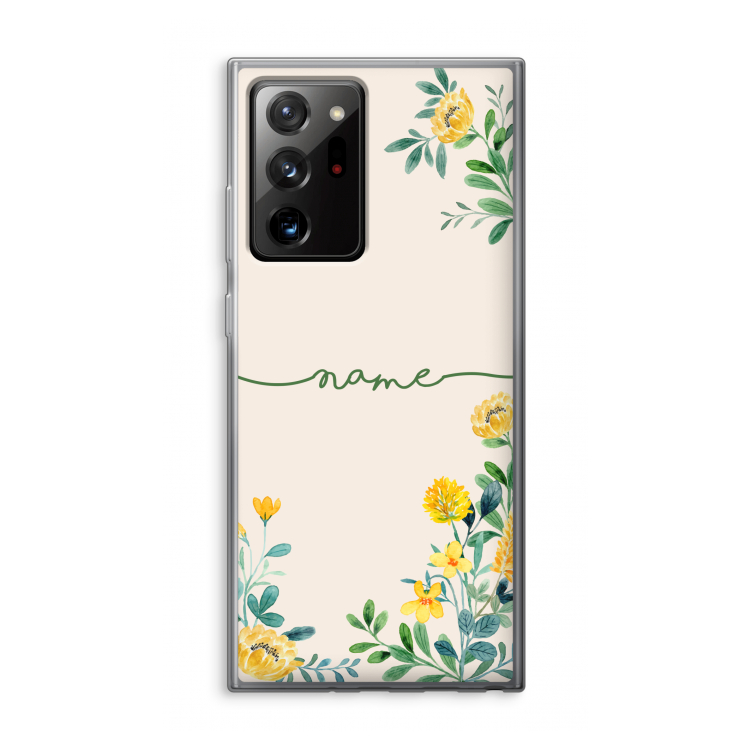 Gele bloemen: Samsung Galaxy Note 20 Ultra / Note 20 Ultra 5G Transparant Hoesje