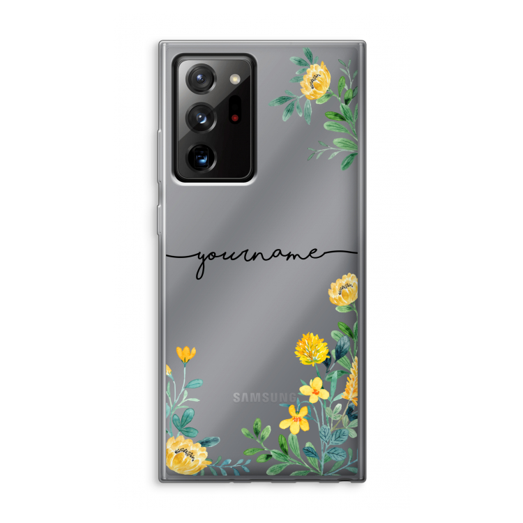 Gele bloemen: Samsung Galaxy Note 20 Ultra / Note 20 Ultra 5G Transparant Hoesje