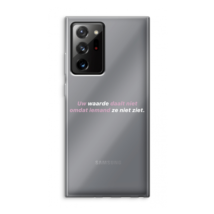 uw waarde daalt niet: Samsung Galaxy Note 20 Ultra / Note 20 Ultra 5G Transparant Hoesje