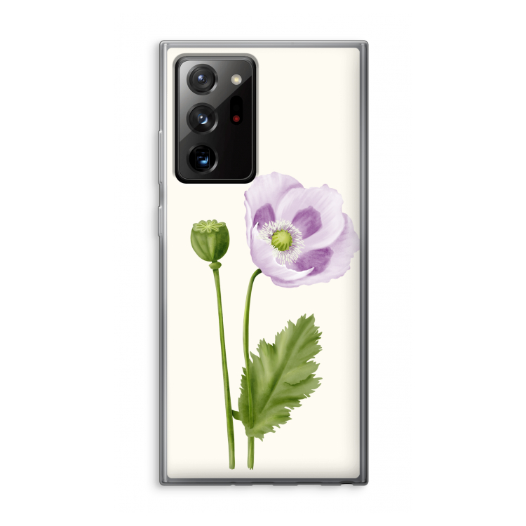 Purple poppy: Samsung Galaxy Note 20 Ultra / Note 20 Ultra 5G Transparant Hoesje