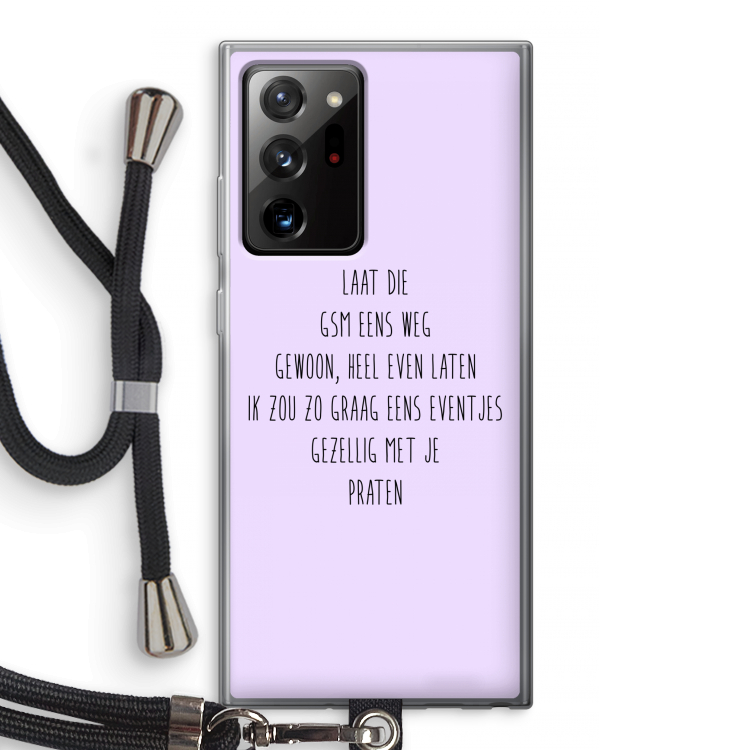 GSM: Samsung Galaxy Note 20 Ultra / Note 20 Ultra 5G Transparant Hoesje met koord