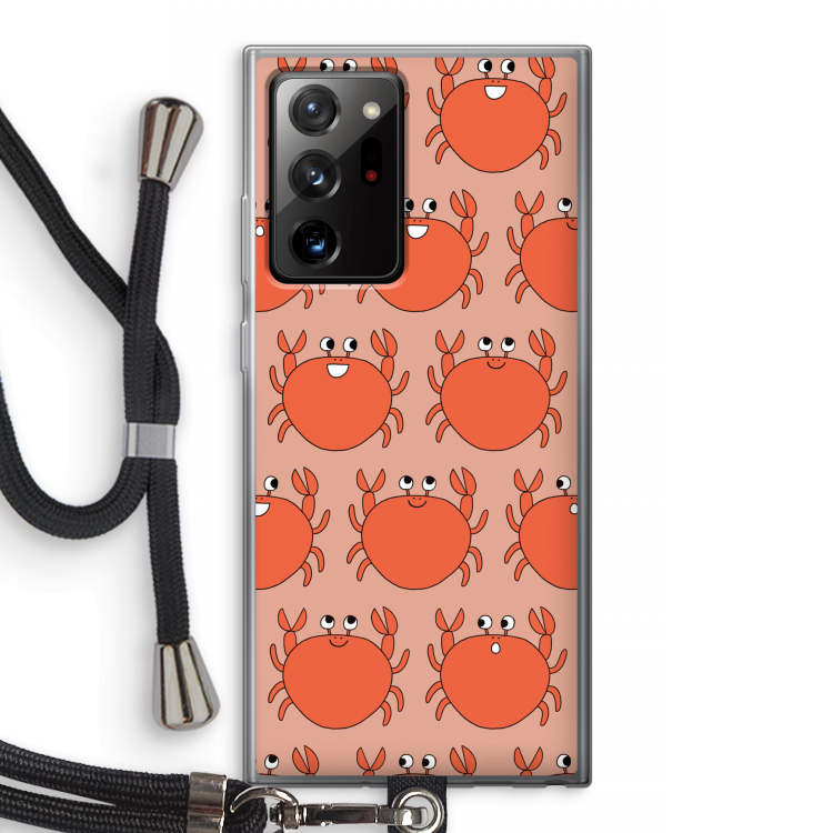 Krab: Samsung Galaxy Note 20 Ultra / Note 20 Ultra 5G Transparant Hoesje met koord