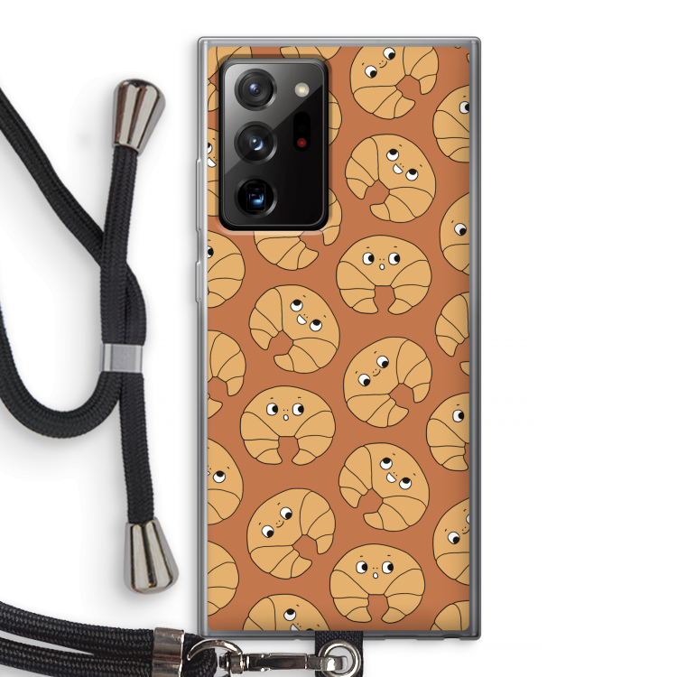 Croissant: Samsung Galaxy Note 20 Ultra / Note 20 Ultra 5G Transparant Hoesje met koord