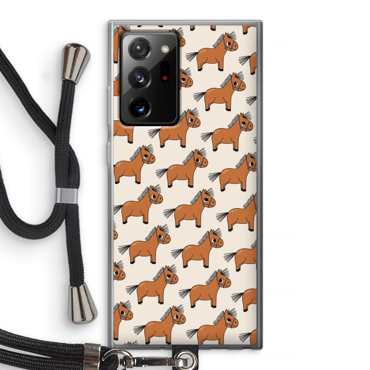 Pony: Samsung Galaxy Note 20 Ultra / Note 20 Ultra 5G Transparant Hoesje met koord