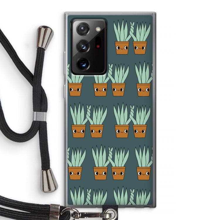 Sansevieria: Samsung Galaxy Note 20 Ultra / Note 20 Ultra 5G Transparant Hoesje met koord