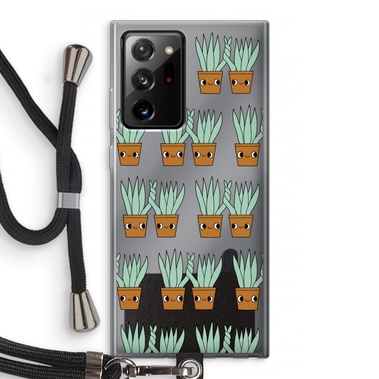 Sansevieria: Samsung Galaxy Note 20 Ultra / Note 20 Ultra 5G Transparant Hoesje met koord