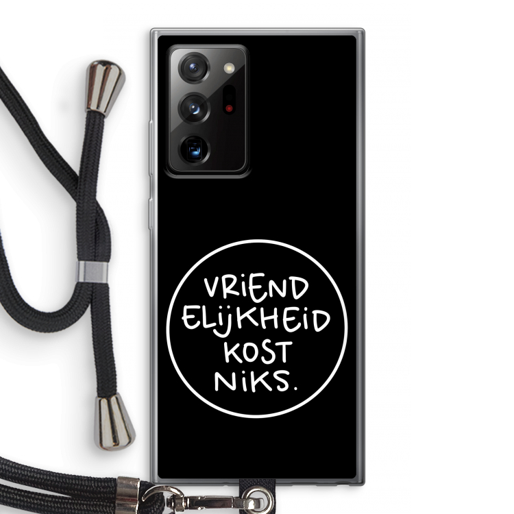 Vriendelijkheid: Samsung Galaxy Note 20 Ultra / Note 20 Ultra 5G Transparant Hoesje met koord