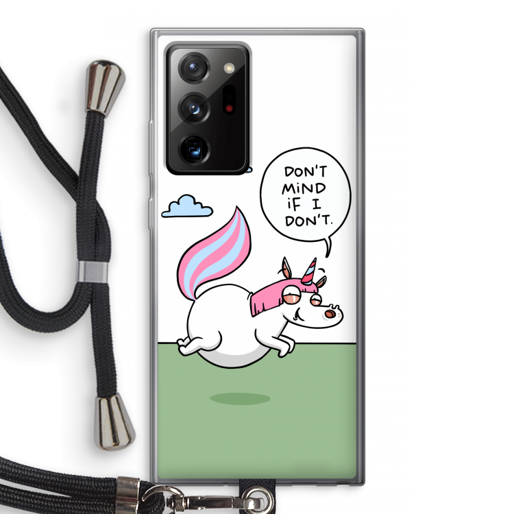 Unicorn: Samsung Galaxy Note 20 Ultra / Note 20 Ultra 5G Transparant Hoesje met koord