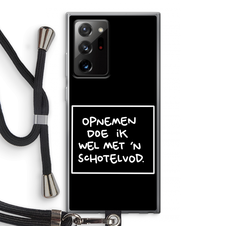 Schotelvod: Samsung Galaxy Note 20 Ultra / Note 20 Ultra 5G Transparant Hoesje met koord