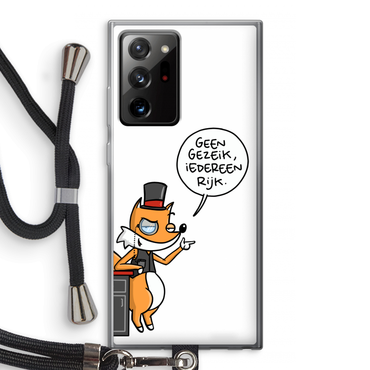 Geen Gezeik: Samsung Galaxy Note 20 Ultra / Note 20 Ultra 5G Transparant Hoesje met koord