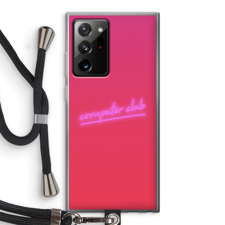Vice Glow: Samsung Galaxy Note 20 Ultra / Note 20 Ultra 5G Transparant Hoesje met koord