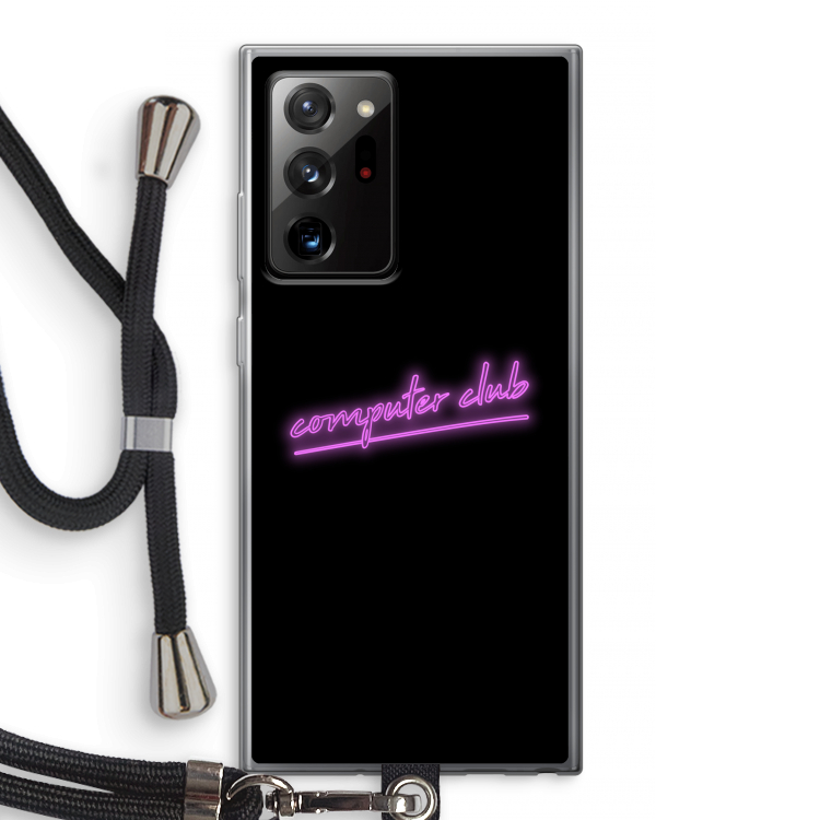 Vice Black: Samsung Galaxy Note 20 Ultra / Note 20 Ultra 5G Transparant Hoesje met koord