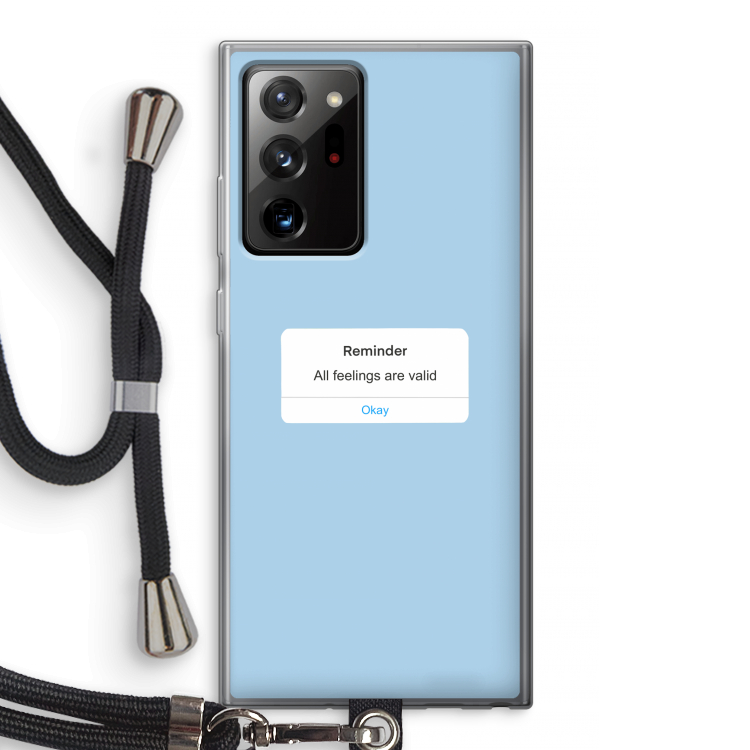 Reminder: Samsung Galaxy Note 20 Ultra / Note 20 Ultra 5G Transparant Hoesje met koord