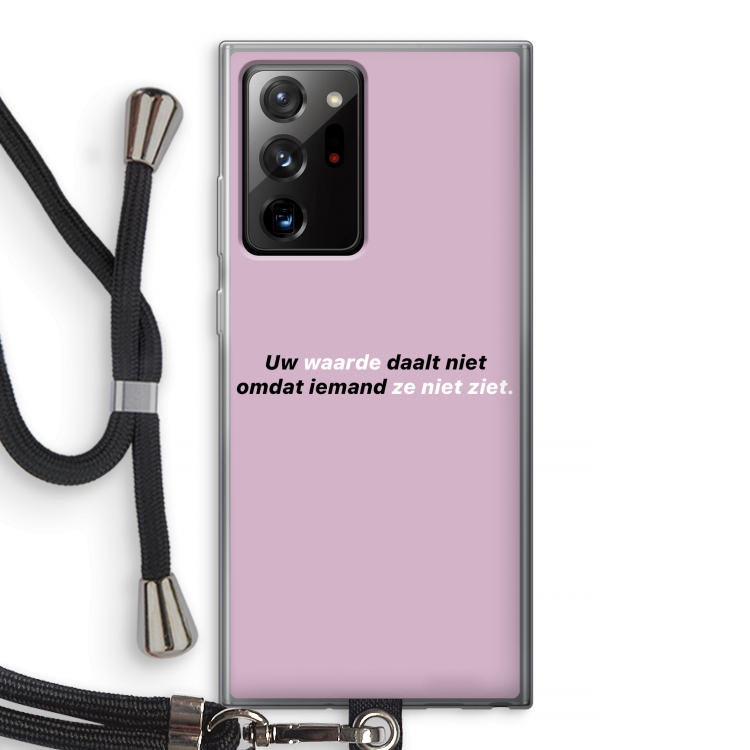 uw waarde daalt niet: Samsung Galaxy Note 20 Ultra / Note 20 Ultra 5G Transparant Hoesje met koord
