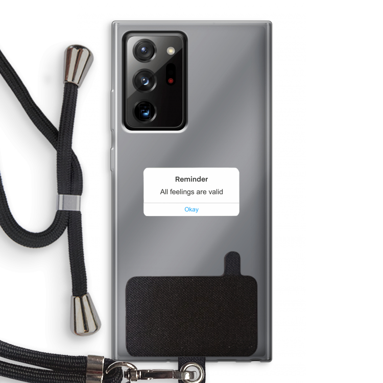 Reminder: Samsung Galaxy Note 20 Ultra / Note 20 Ultra 5G Transparant Hoesje met koord