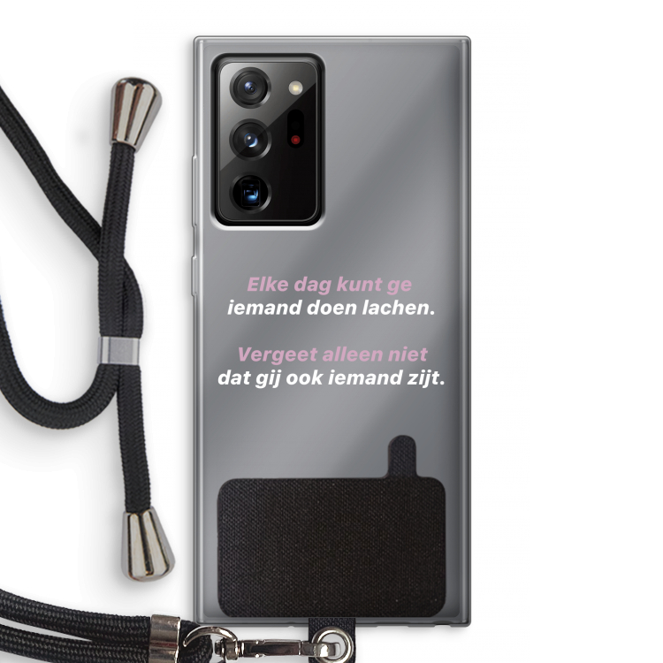 gij zijt ook iemand: Samsung Galaxy Note 20 Ultra / Note 20 Ultra 5G Transparant Hoesje met koord