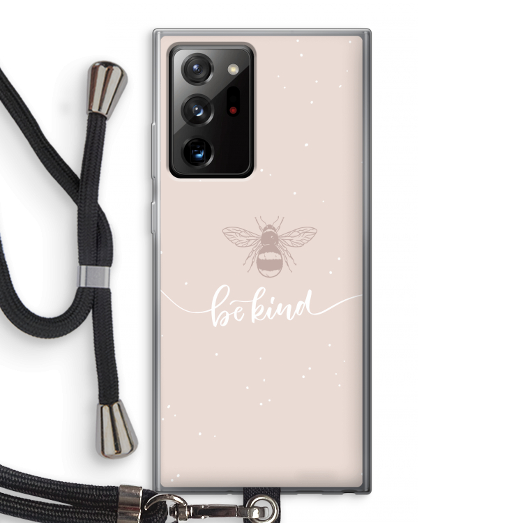Be(e) kind: Samsung Galaxy Note 20 Ultra / Note 20 Ultra 5G Transparant Hoesje met koord