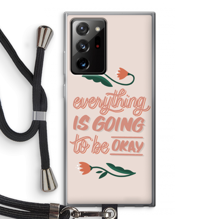Optimistic flower girl: Samsung Galaxy Note 20 Ultra / Note 20 Ultra 5G Transparant Hoesje met koord