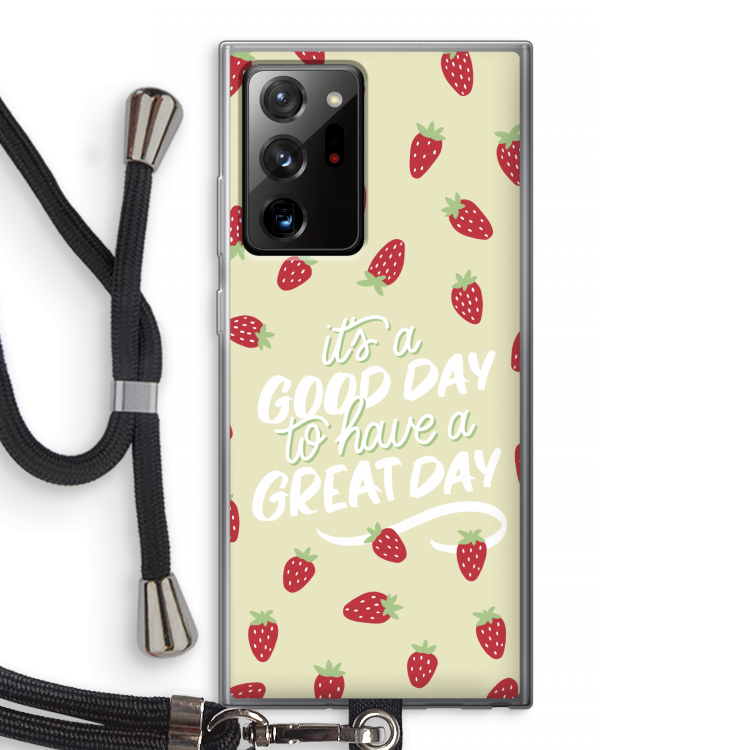 Don't forget to have a great day: Samsung Galaxy Note 20 Ultra / Note 20 Ultra 5G Transparant Hoesje met koord