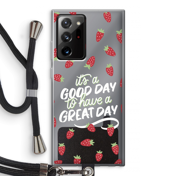 Don't forget to have a great day: Samsung Galaxy Note 20 Ultra / Note 20 Ultra 5G Transparant Hoesje met koord