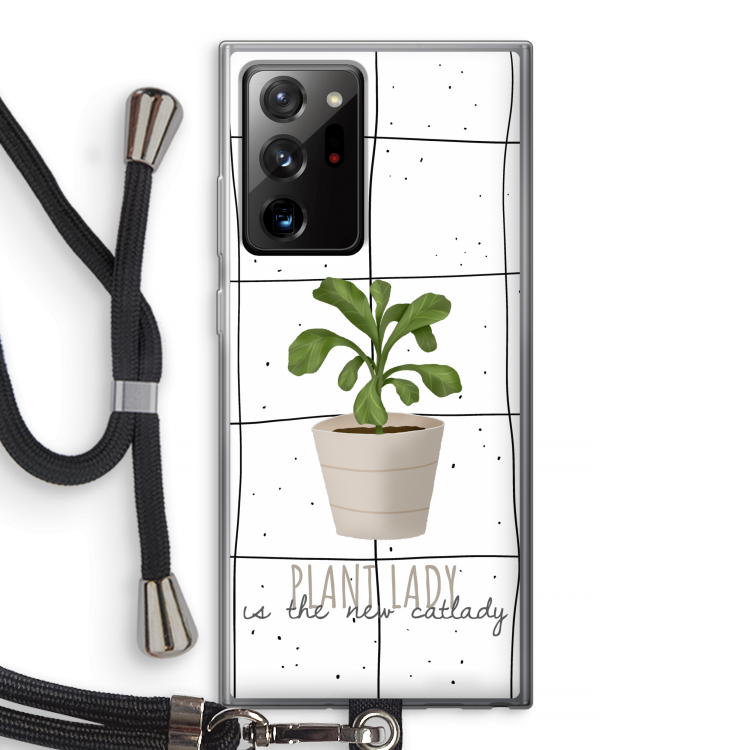 Kamerplant op vensterruit: Samsung Galaxy Note 20 Ultra / Note 20 Ultra 5G Transparant Hoesje met koord
