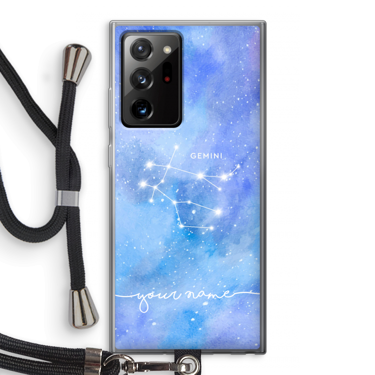 Sterrenbeeld - Licht: Samsung Galaxy Note 20 Ultra / Note 20 Ultra 5G Transparant Hoesje met koord