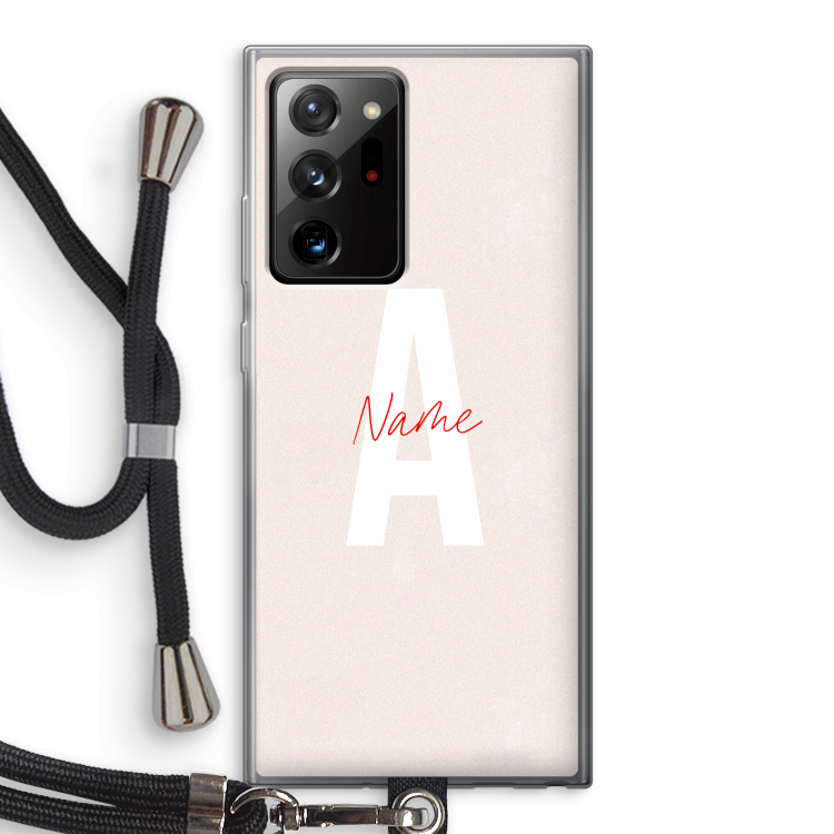 Strawberry Milkshake: Samsung Galaxy Note 20 Ultra / Note 20 Ultra 5G Transparant Hoesje met koord