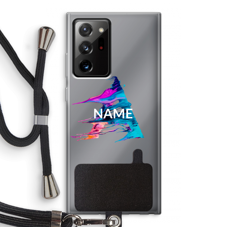 Abstract Spectrum: Samsung Galaxy Note 20 Ultra / Note 20 Ultra 5G Transparant Hoesje met koord
