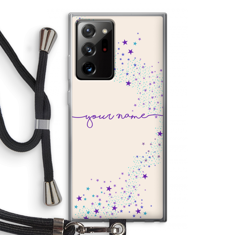 Sterren: Samsung Galaxy Note 20 Ultra / Note 20 Ultra 5G Transparant Hoesje met koord