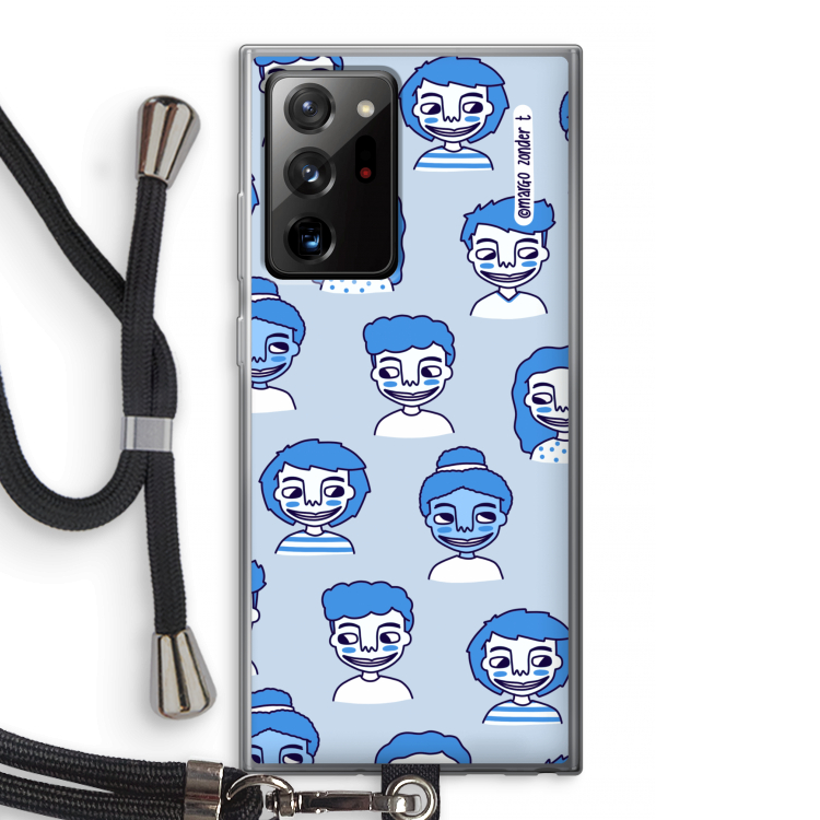 Gezichtjes: Samsung Galaxy Note 20 Ultra / Note 20 Ultra 5G Transparant Hoesje met koord