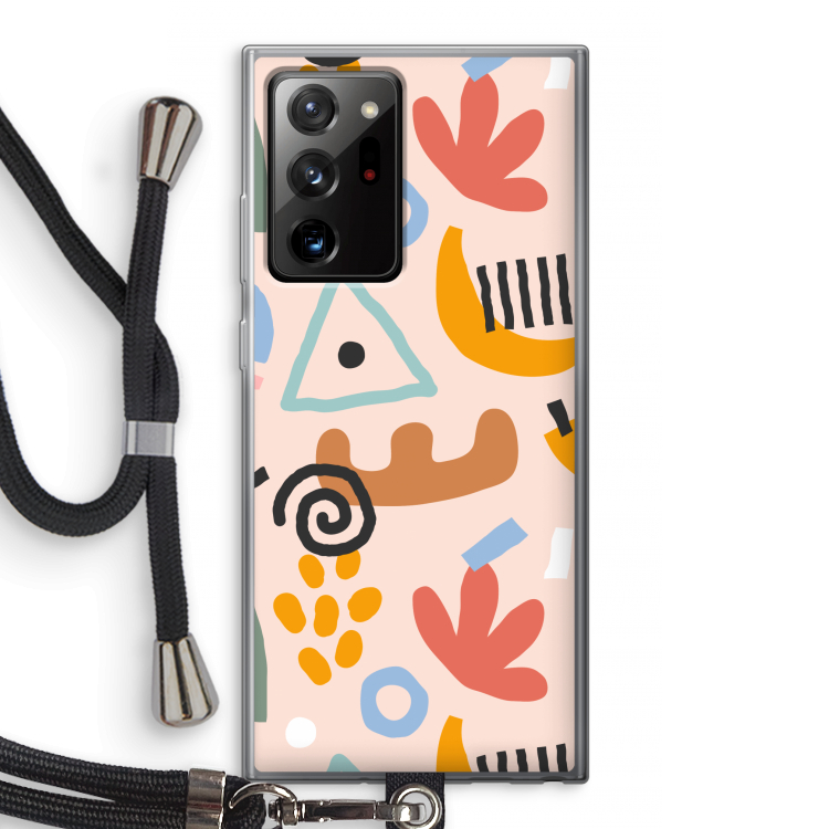 Abstract: Samsung Galaxy Note 20 Ultra / Note 20 Ultra 5G Transparant Hoesje met koord