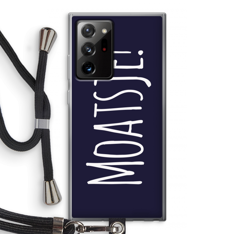 Moatsje!: Samsung Galaxy Note 20 Ultra / Note 20 Ultra 5G Transparant Hoesje met koord
