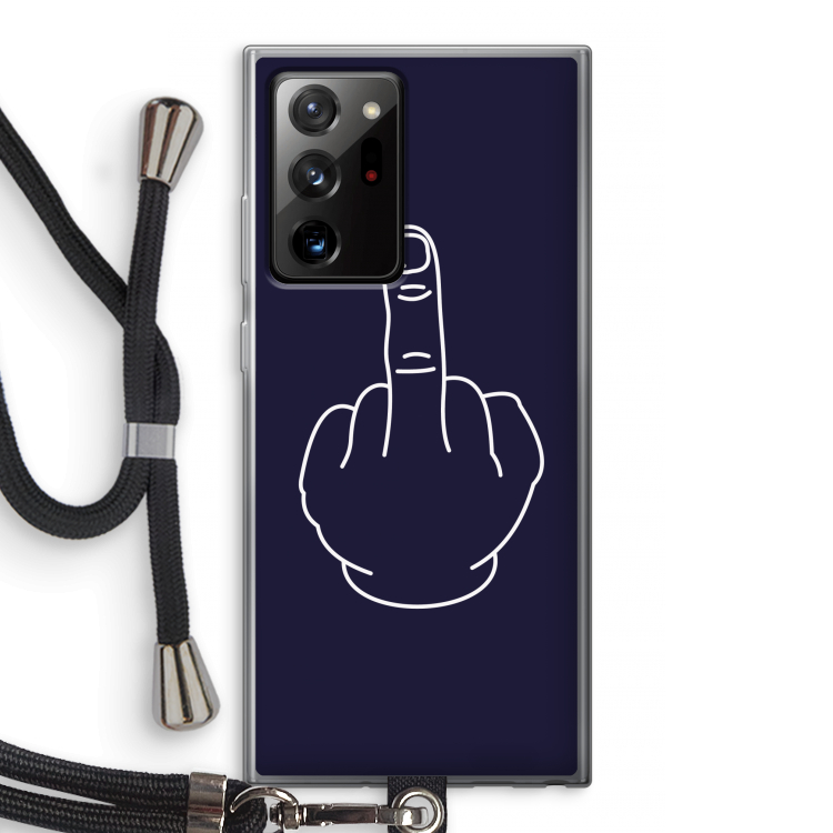 F**k U: Samsung Galaxy Note 20 Ultra / Note 20 Ultra 5G Transparant Hoesje met koord