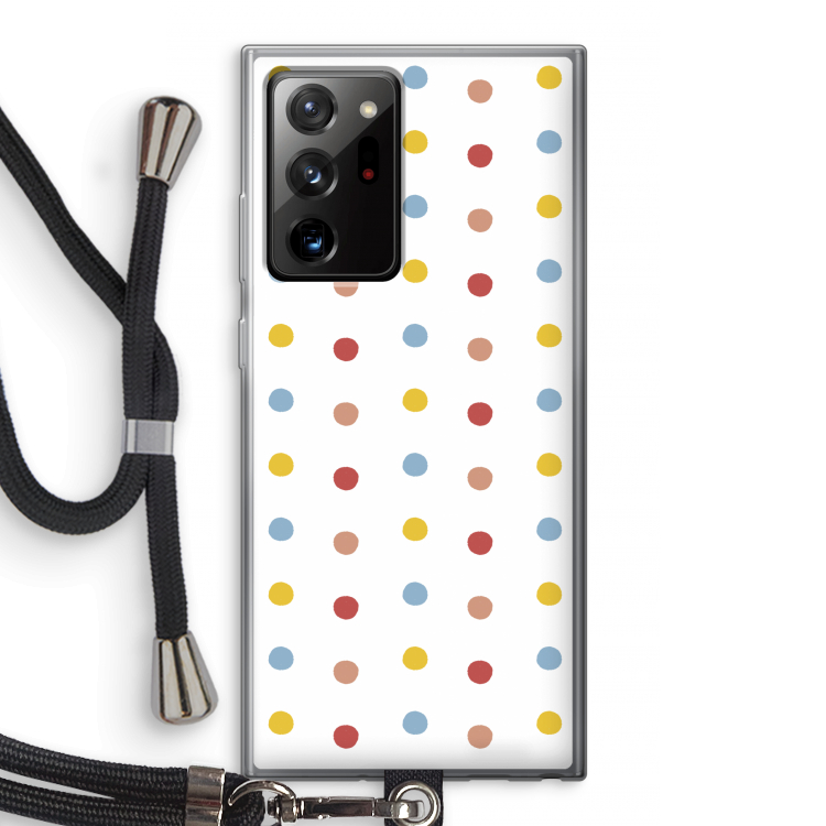 Bollen: Samsung Galaxy Note 20 Ultra / Note 20 Ultra 5G Transparant Hoesje met koord
