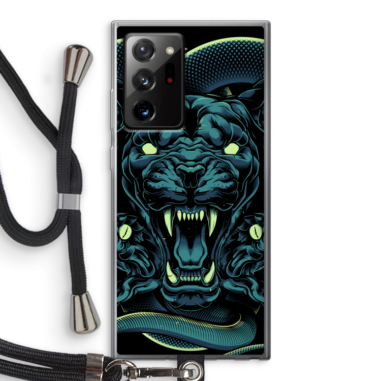 Cougar and Vipers: Samsung Galaxy Note 20 Ultra / Note 20 Ultra 5G Transparant Hoesje met koord