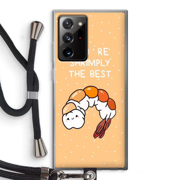 You're Shrimply The Best: Samsung Galaxy Note 20 Ultra / Note 20 Ultra 5G Transparant Hoesje met koord