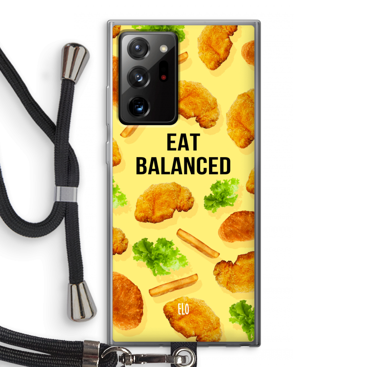 Eat Balanced: Samsung Galaxy Note 20 Ultra / Note 20 Ultra 5G Transparant Hoesje met koord