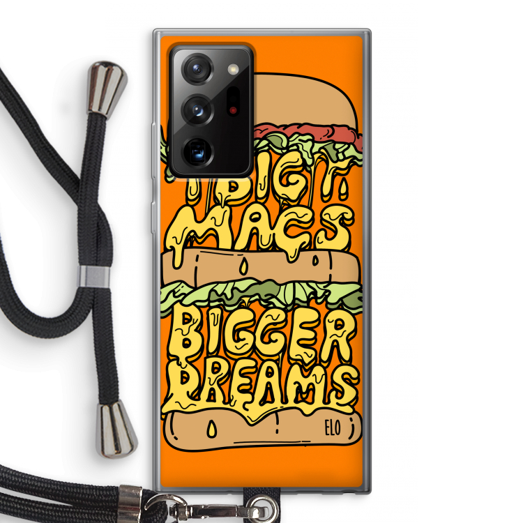 Big Macs Bigger Dreams: Samsung Galaxy Note 20 Ultra / Note 20 Ultra 5G Transparant Hoesje met koord