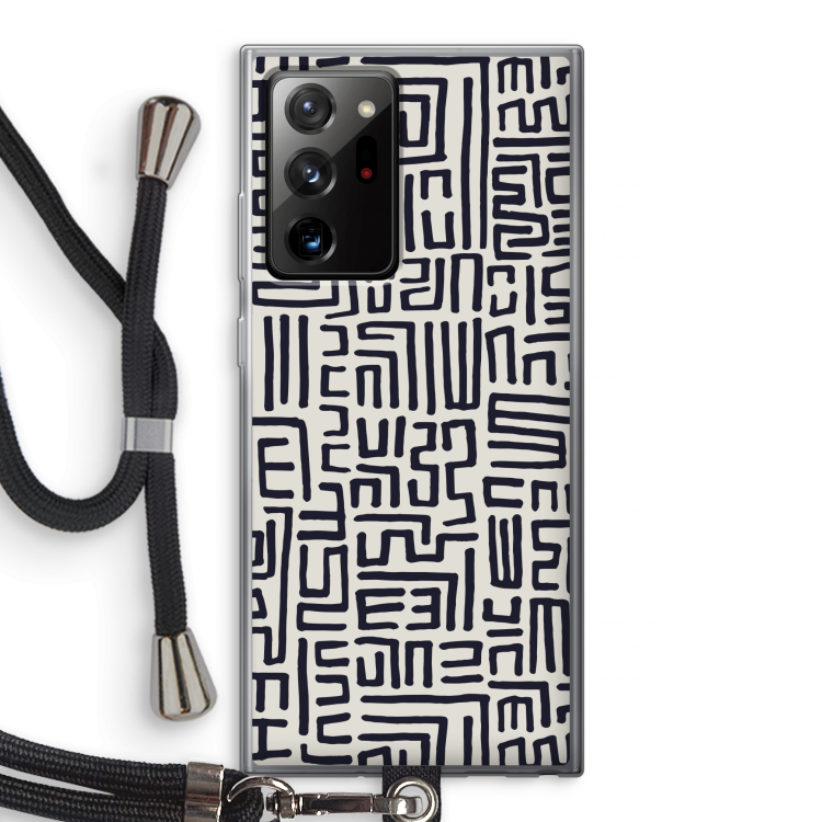 Moroccan Print: Samsung Galaxy Note 20 Ultra / Note 20 Ultra 5G Transparant Hoesje met koord