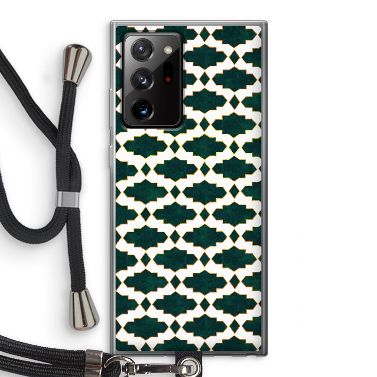 Moroccan tiles: Samsung Galaxy Note 20 Ultra / Note 20 Ultra 5G Transparant Hoesje met koord