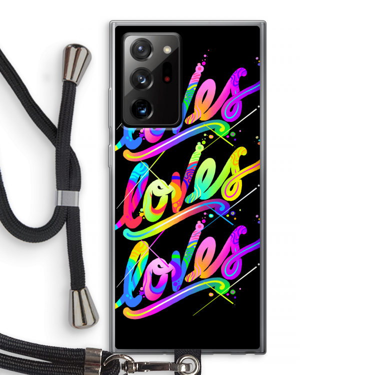Loves: Samsung Galaxy Note 20 Ultra / Note 20 Ultra 5G Transparant Hoesje met koord