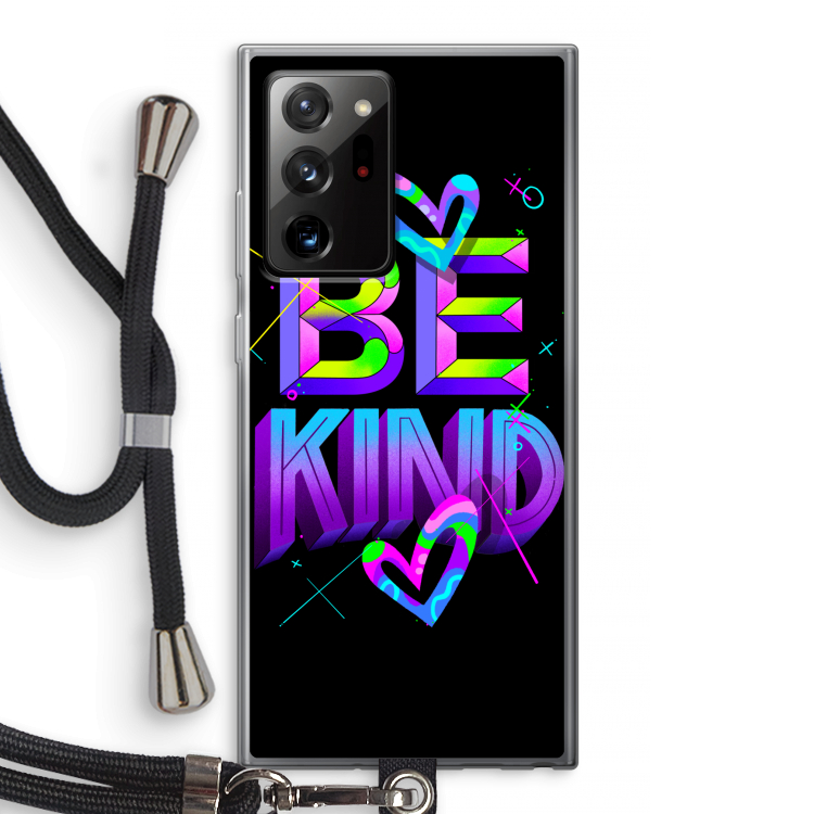 Be Kind: Samsung Galaxy Note 20 Ultra / Note 20 Ultra 5G Transparant Hoesje met koord