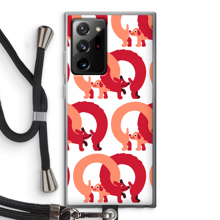 Dogs: Samsung Galaxy Note 20 Ultra / Note 20 Ultra 5G Transparant Hoesje met koord