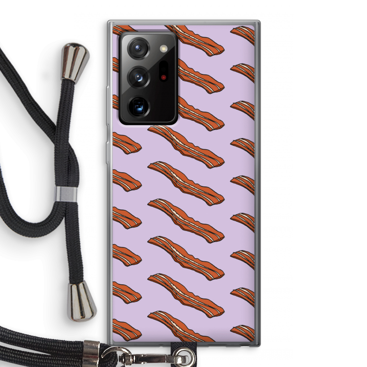 Bacon to my eggs #2: Samsung Galaxy Note 20 Ultra / Note 20 Ultra 5G Transparant Hoesje met koord