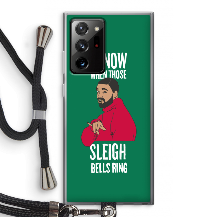 Sleigh Bells Ring: Samsung Galaxy Note 20 Ultra / Note 20 Ultra 5G Transparant Hoesje met koord