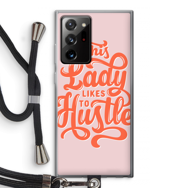 Hustle Lady: Samsung Galaxy Note 20 Ultra / Note 20 Ultra 5G Transparant Hoesje met koord