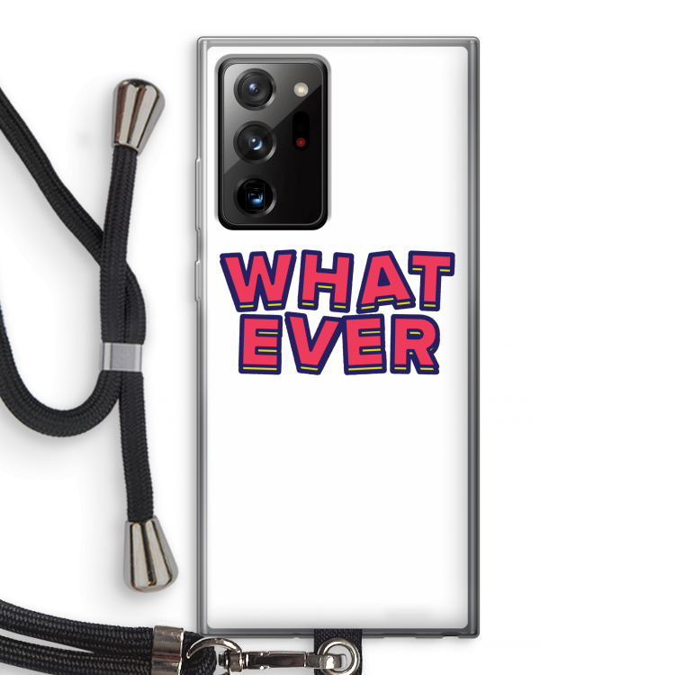 Whatever: Samsung Galaxy Note 20 Ultra / Note 20 Ultra 5G Transparant Hoesje met koord