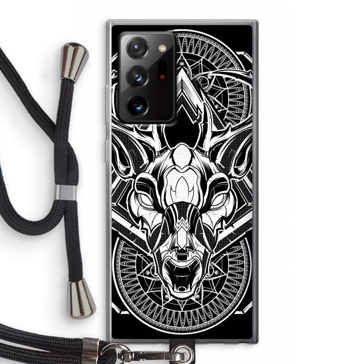 Oh Deer: Samsung Galaxy Note 20 Ultra / Note 20 Ultra 5G Transparant Hoesje met koord