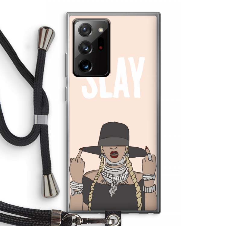 Slay All Day: Samsung Galaxy Note 20 Ultra / Note 20 Ultra 5G Transparant Hoesje met koord